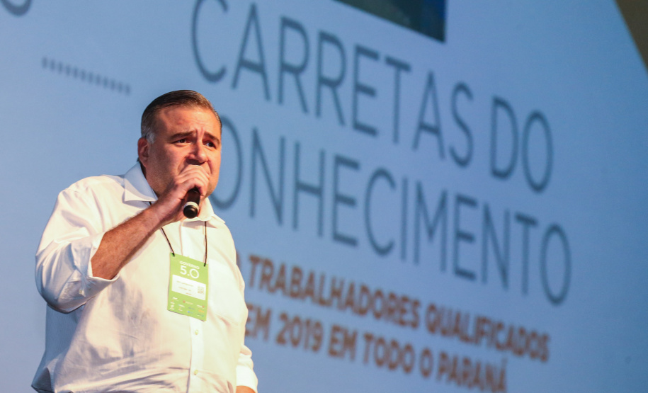 Secretário de Estado Da Justiça,  Trabalho e Família Ney Leprevost  participa nesta quinta-feira (31),  do encontro de capacitação Governo 5.0 no Hotel Rafain Palace & Convention, em Foz do Iguaçu. Foz do Iguaçu, 31/10/2019 -  Foto: Geraldo Bubniak/AEN