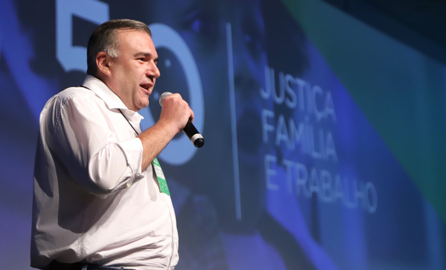 Secretário de Estado Da Justiça,  Trabalho e Família Ney Leprevost  participa nesta quinta-feira (31),  do encontro de capacitação Governo 5.0 no Hotel Rafain Palace & Convention, em Foz do Iguaçu. Foz do Iguaçu, 31/10/2019 -  Foto:José Fernando Ogura/AEN
