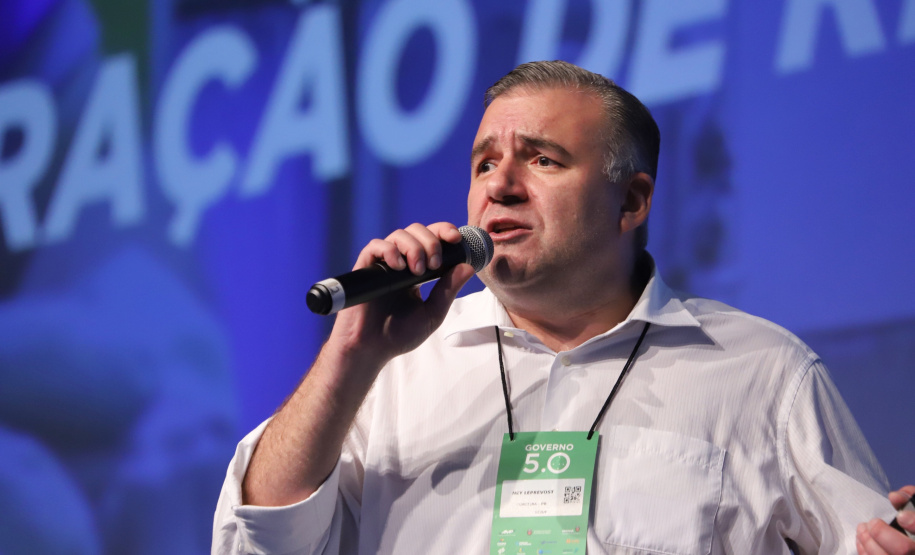 Secretário de Estado Da Justiça,  Trabalho e Família Ney Leprevost  participa nesta quinta-feira (31),  do encontro de capacitação Governo 5.0 no Hotel Rafain Palace & Convention, em Foz do Iguaçu. Foz do Iguaçu, 31/10/2019 -  Foto:José Fernando Ogura/AEN