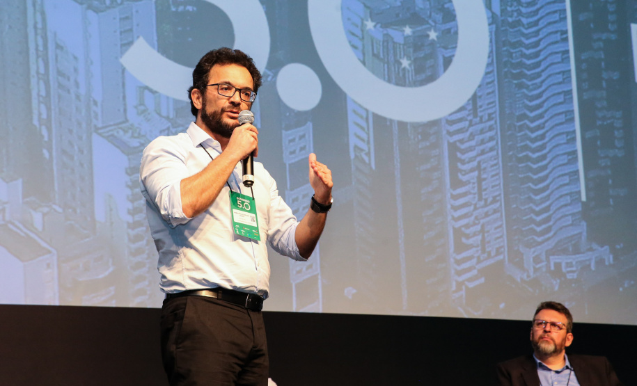 Heraldo Neves, Diretor da Fomento Paraná participa nesta quinta-feira (31),  do encontro de capacitação Governo 5.0 no Hotel Rafain Palace & Convention, em Foz do Iguaçu. Foz do Iguaçu, 31/10/2019 -  Foto: Geraldo Bubniak/AEN