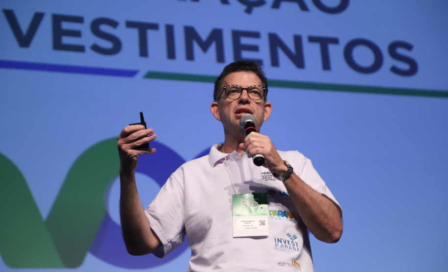 Eduardo Bekin, da Paraná Invest participa nesta quinta-feira (31),  do encontro de capacitação Governo 5.0 no Hotel Rafain Palace & Convention, em Foz do Iguaçu. Foz do Iguaçu, 31/10/2019 -  Foto: José Fernando Ogura/AEN