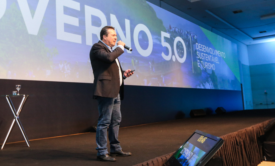 O secretário do Desenvolvimento Sustentável e do Turismo, Márcio Nunes participa nesta sexta-feira (01), do encontro de capacitação Governo 5.0 no Hotel Rafain Palace & Convention, em Foz do Iguaçu. Foz do Iguaçu, 01/11/2019 - Foto: Geraldo Bubniak/AEN