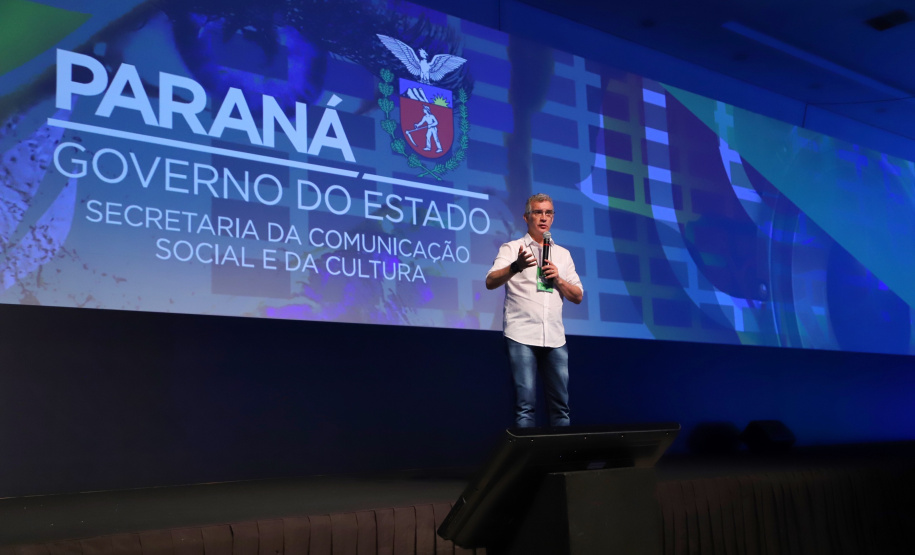 O secretário da Comunicação e Cultura, Hudson José, participa nesta sexta-feira (01), do encontro de capacitação Governo 5.0 no Hotel Rafain Palace & Convention, em Foz do Iguaçu. Foz do Iguaçu, 01/11/2019 - Foto: José Fernando Ogura/AEN