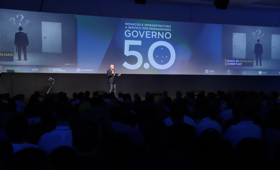 A palestra magna com Leandro Karnal, historiador e professor da Universidade de Campinas (Unicamp) encerrou nesta sexta-feira as apresentações do evento Governo 5.0. Foto: José Fernando Ogura/AEN