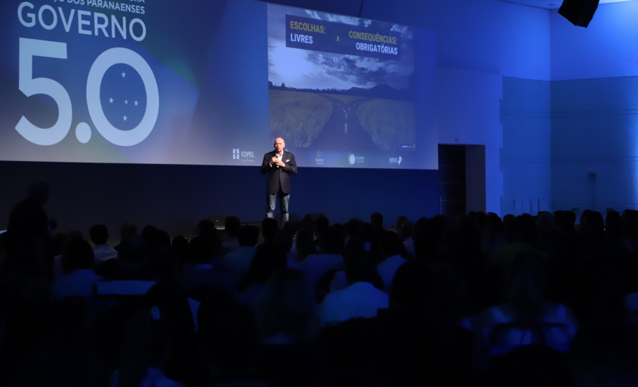 A palestra magna com Leandro Karnal, historiador e professor da Universidade de Campinas (Unicamp) encerrou nesta sexta-feira as apresentações do evento Governo 5.0. Foto: José Fernando Ogura/AEN