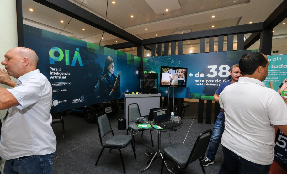 Stands das secretarias nesta quinta-feira (31),  no encontro de capacitação Governo 5.0 no Hotel Rafain Palace & Convention, em Foz do Iguaçu. Foz do Iguaçu, 31/10/2019 -  Foto: Geraldo Bubniak/AEN