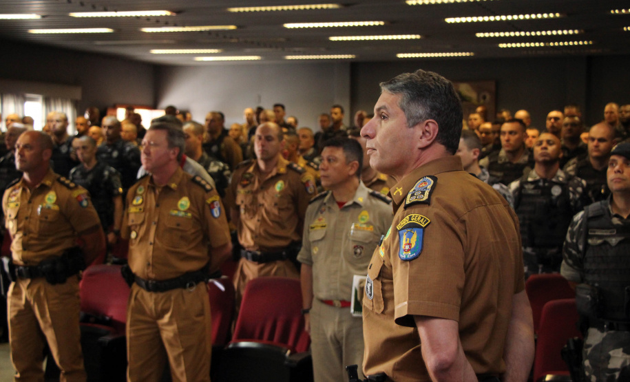 Curitiba, 05 de novembro de 2019. Aula Inaugural do Curso de Rondas Ostencivas de Natureza Especial. Foto: Cel QOPM Pericles de Matos, Comandante-Geral da PMPR.