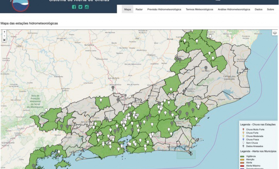 Simepar fará serviço de alerta de cheias para o estado do Rio de Janeiro