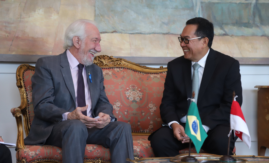 Vice-governador Darci Piana recebe o embaixador da República da Indonésia, Edi Yusup. 07/11/2019 Foto: José Fernando Ogura/AEN