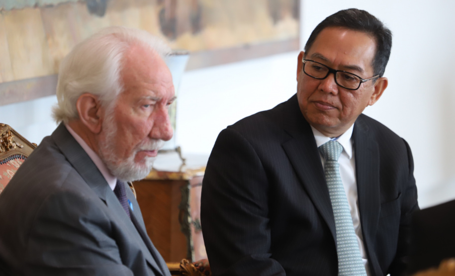 Vice-governador Darci Piana recebe o embaixador da República da Indonésia, Edi Yusup. 07/11/2019 Foto: José Fernando Ogura/AEN