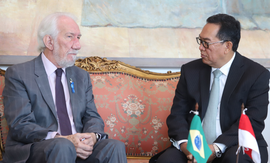 Vice-governador Darci Piana recebe o embaixador da República da Indonésia, Edi Yusup. 07/11/2019 Foto: José Fernando Ogura/AEN
