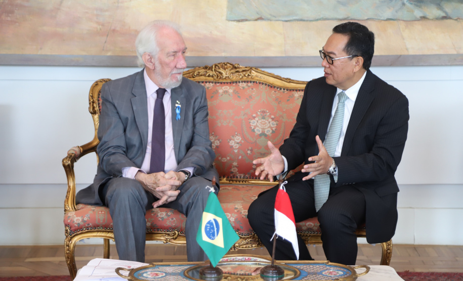 Vice-governador Darci Piana recebe o embaixador da República da Indonésia, Edi Yusup. 07/11/2019 Foto: José Fernando Ogura/AEN