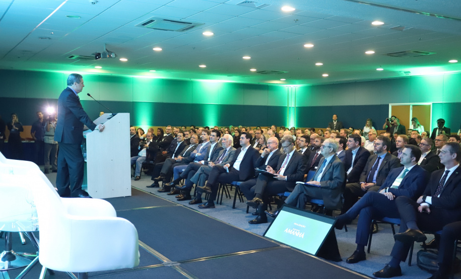 O governador Carlos Massa Ratinho Junior participa do evento de premiação das 500 maiores empresas do Sul. Foto: José Fernando Ogura/AEN