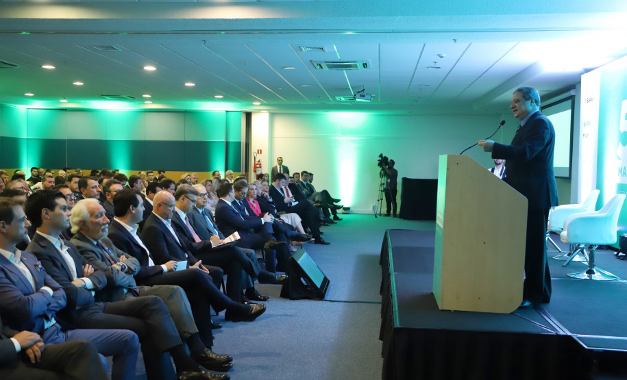 O governador Carlos Massa Ratinho Junior participa do evento de premiação das 500 maiores empresas do Sul. Foto: José Fernando Ogura/AEN