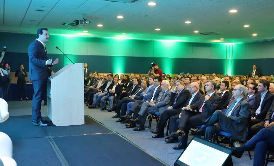 O governador Carlos Massa Ratinho Junior participa do evento de premiação das 500 maiores empresas do Sul. Foto: José Fernando Ogura/AEN