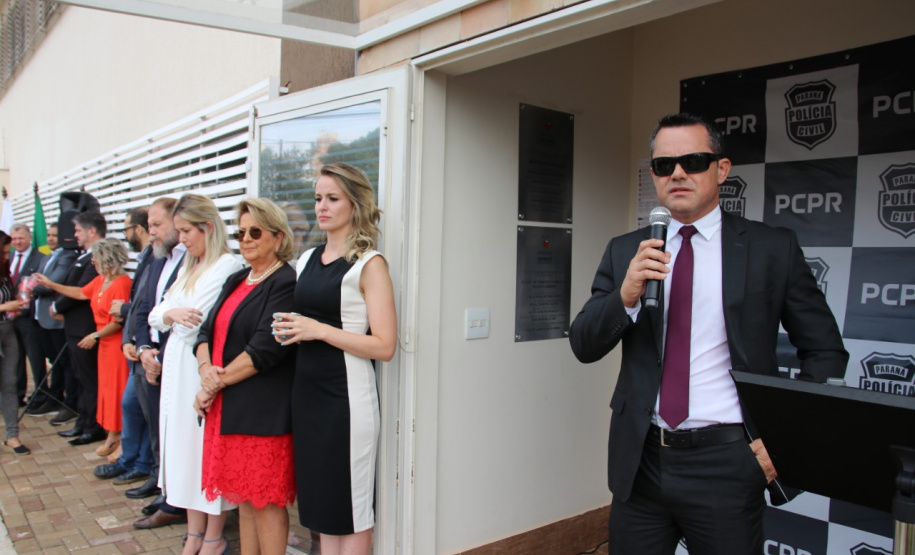 O Núcleo da Divisão de Crimes Contra a Corrupção e a Delegacia da Mulher de Londrina contam com nova estrutura. O prédio que abriga as duas unidades foi inaugurado oficialmente nesta sexta-feira (08). Foto: Divulgação/PCPR