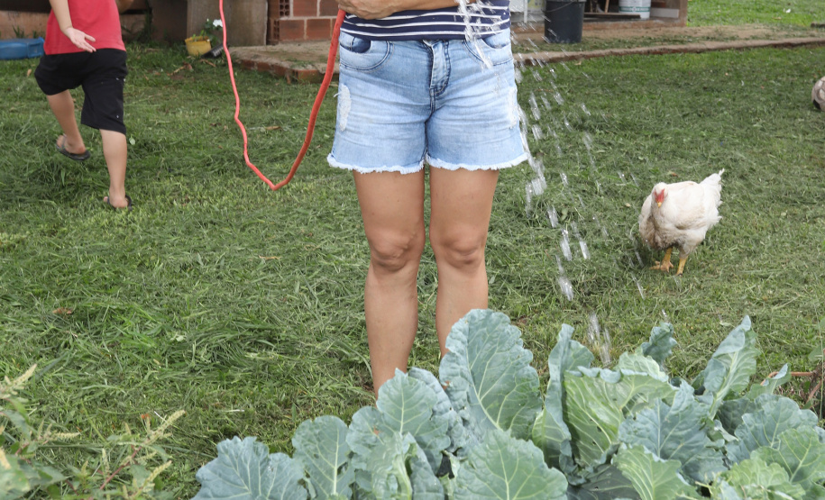Sanepar instala água tratada na comunidade ruaral Alto do Divino, 11km da sede do município de Campo Morão. N/F: Solange Ferreira Lopes e seu filho Rafael.Campo Mourão, 08-11-19.Foto: Arnaldo Alves / AEN.
