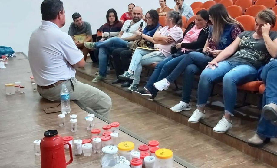 O Serviço Estadual de Vigilância dos Acidentes por Animais Peçonhentos da Secretaria da Saúde promove treinamentos de forma contínua para manter os técnicos da área atualizados. Foto: Divulgação/SESA