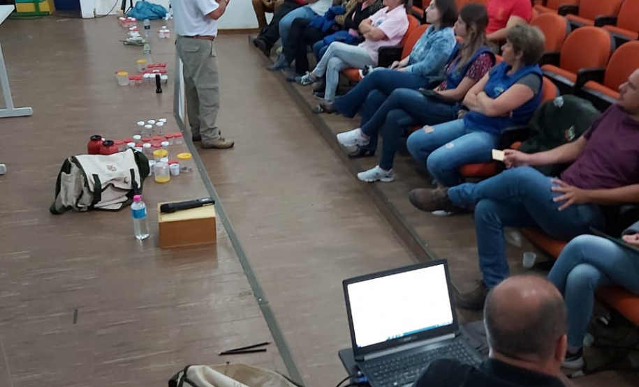 O Serviço Estadual de Vigilância dos Acidentes por Animais Peçonhentos da Secretaria da Saúde promove treinamentos de forma contínua para manter os técnicos da área atualizados. Foto: Divulgação/SESA