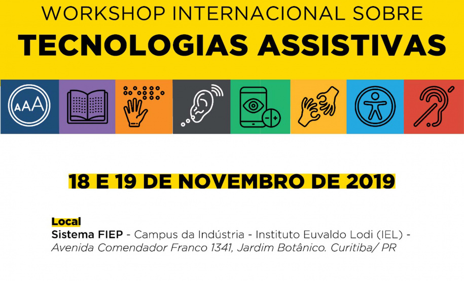 Curitiba sediará em 18 e 19 de novembro o Workshop Internacional sobre Tecnologias Assistivas, que apresentará o que há de mais moderno na área, nos eixos de educação, saúde e autonomia, além das políticas públicas aplicadas em benefício das pessoas com deficiência
