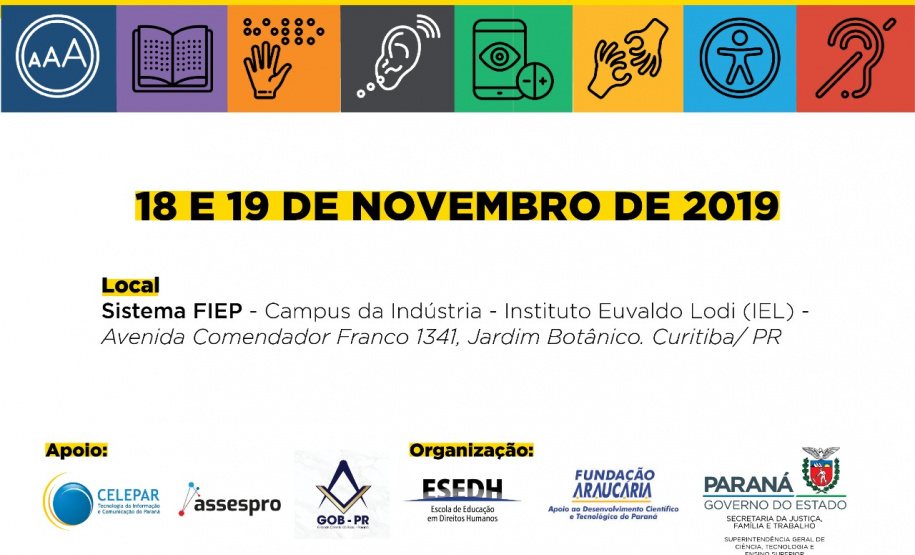Curitiba sediará em 18 e 19 de novembro o Workshop Internacional sobre Tecnologias Assistivas, que apresentará o que há de mais moderno na área, nos eixos de educação, saúde e autonomia, além das políticas públicas aplicadas em benefício das pessoas com deficiência