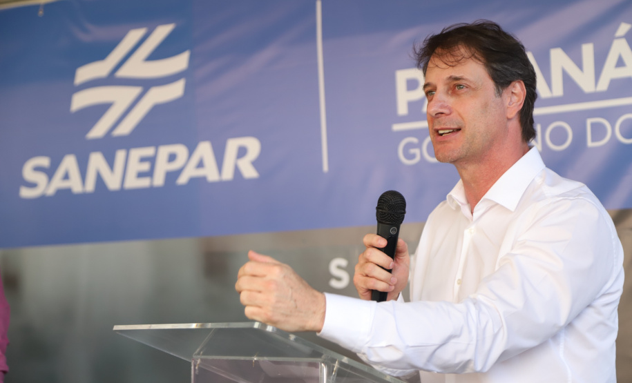 O Governo do Estado entregou nesta terça-feira (12) as obras de melhoria do sistema de abastecimento de água de Pato Branco, na região Sudoeste. O investimento foi de R$ 21 milhões. As obras foram entregues pelo governador Carlos Massa Ratinho Júnior e pelo diretor-presidente da Sanepar, Claudio Stabile.Foto: José Fernando Ogura/AEN