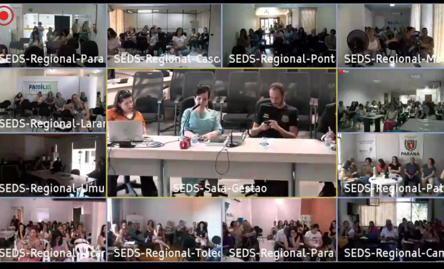 A Força-Tarefa Infância Segura, criada pela Secretaria da Justiça, Família e Trabalho, reuniu nesta terça-feira (19) cerca de 600 pessoas de 205 municípios em um curso, transmitido via webconferência, para a formação interdisciplinar de profissionais do Sistema de Garantia dos Direitos da Criança e do Adolescente do Paraná. Foto: Divulgação/SEJUF
