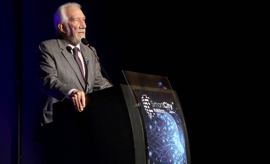 Governador em exercício Darci Piana participa da abertura do Smart City Bussines Fórum. Curitiba,20/11/2019 Foto:Jaelson Lucas / AEN