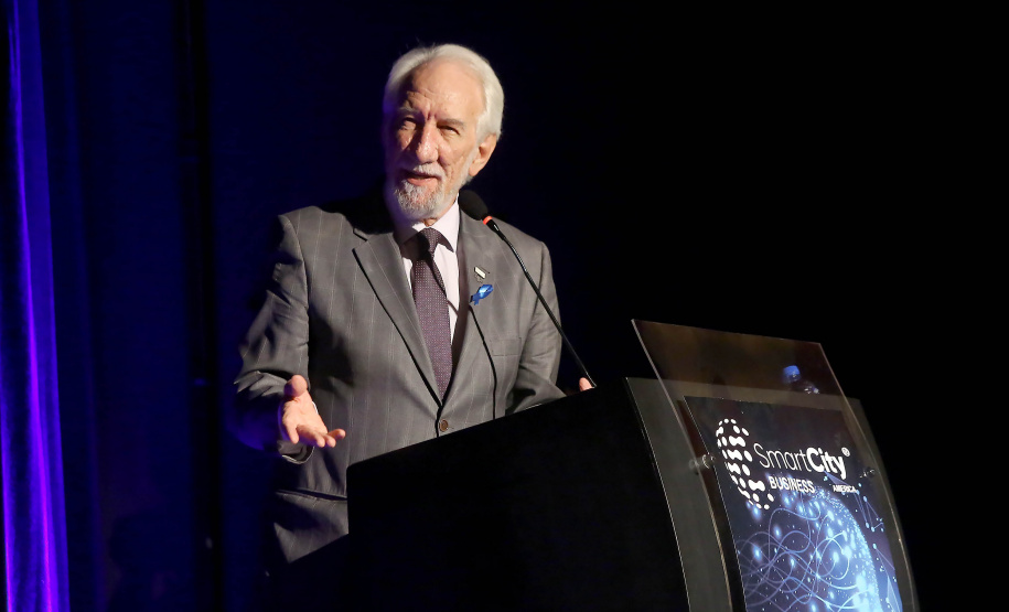 Governador em exercício Darci Piana participa da abertura do Smart City Bussines Fórum. Curitiba,20/11/2019 Foto:Jaelson Lucas / AEN