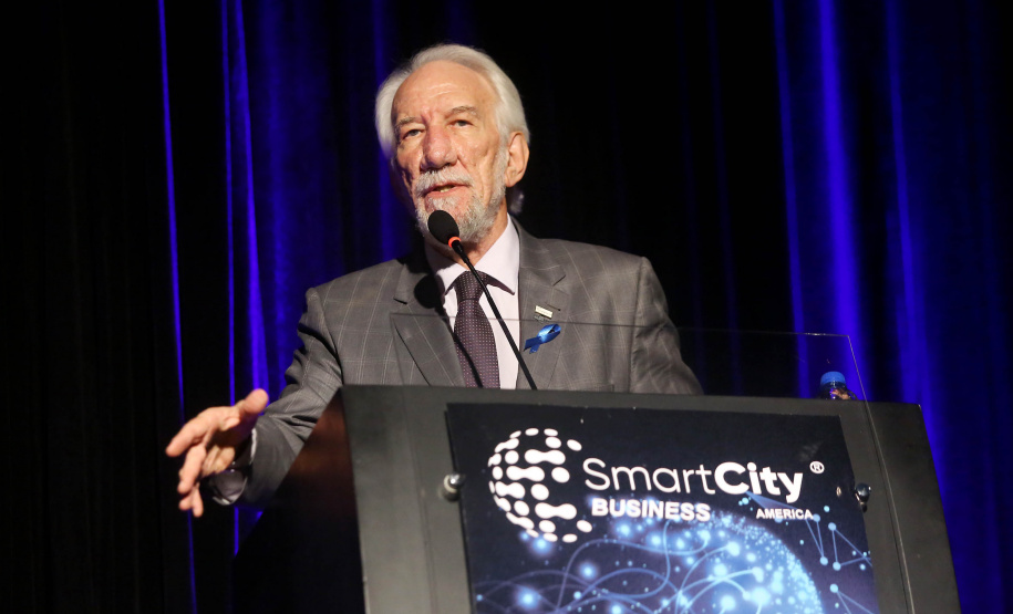 Governador em exercício Darci Piana participa da abertura do Smart City Bussines Fórum. Curitiba,20/11/2019 Foto:Jaelson Lucas / AEN