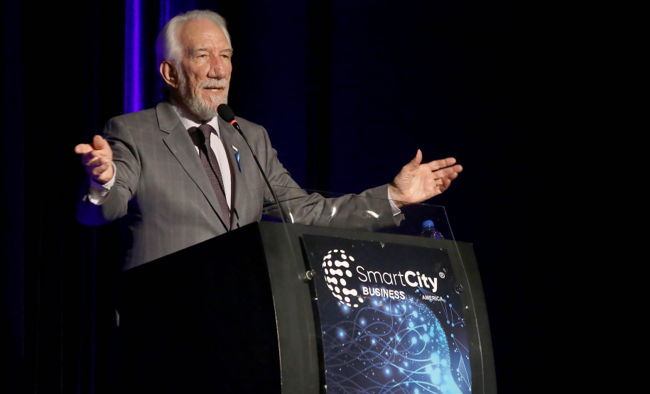 Governador em exercício Darci Piana participa da abertura do Smart City Bussines Fórum. Curitiba,20/11/2019 Foto:Jaelson Lucas / AEN