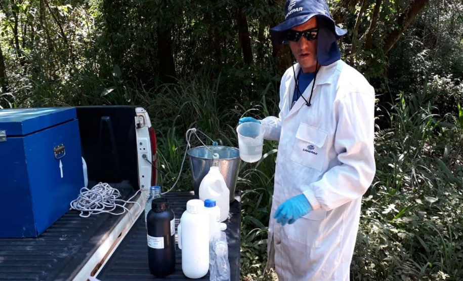 Técnicos da Sanepar iniciaram esta semana os levantamentos e diagnóstico da bacia dos rios Cascavel, Peroba e Saltinho, que abastecem os moradores de Cascavel, e do Rio São José, que vai contribuir com o suprimento da cidade a partir do ano que vem. Foto: Sanepar