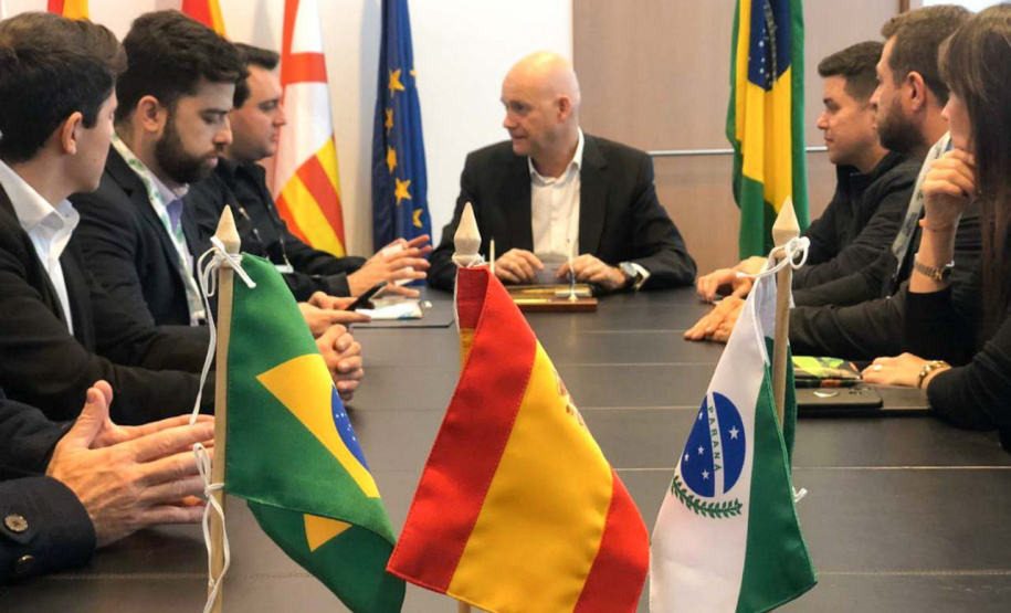 O governador Carlos Massa Ratinho Junior participou nesta quinta-feira (21) da Smart City Expo Barcelona, maior exposição global sobre mobilidade, inovação, desenvolvimento urbano, transformação digital, inclusão e cidades compartilhadas. Em março do ano que vem, a edição brasileira da feira acontecerá em Curitiba.Foto: Divulgação/AEN