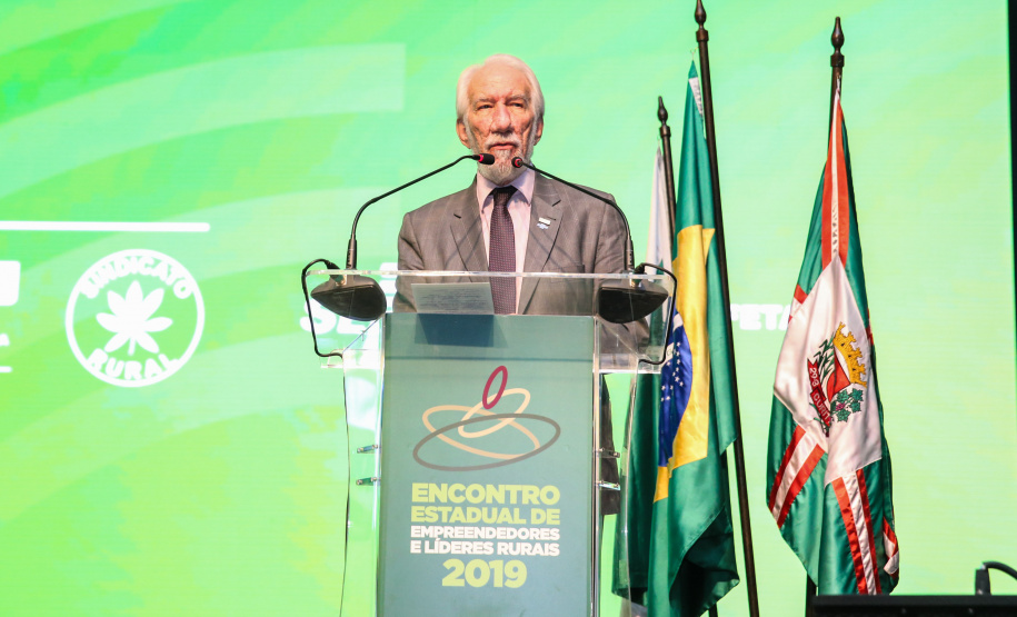 O governador em exercício, Darci Piana participa do Encontro Estadual de Empreendedores e Líderes Rurais no Expotrade Pinhais, na Região Metropolitana de Curitiba. Curitiba, 22/11/2019 - Foto: Geraldo Bubniak/AEN