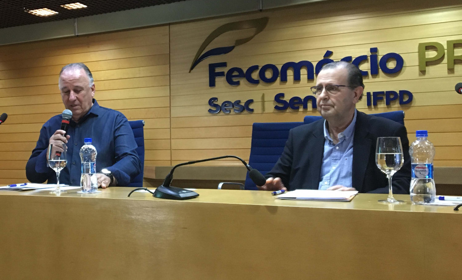 O Conselho Paranaense de Turismo (Cepatur) promoveu nesta segunda feira (25), sua 78° reunião ordinária. O encontro, realizado no auditório da Fecomércio, em Curitiba, foi aberto pelo presidente do Conselho, Antônio Azevedo, e o secretário do Desenvolvimento Sustentável e do Turismo, Márcio Nunes, falou sobre o desafio que é comandar. Foto: Edson Thomaz/SEDEST