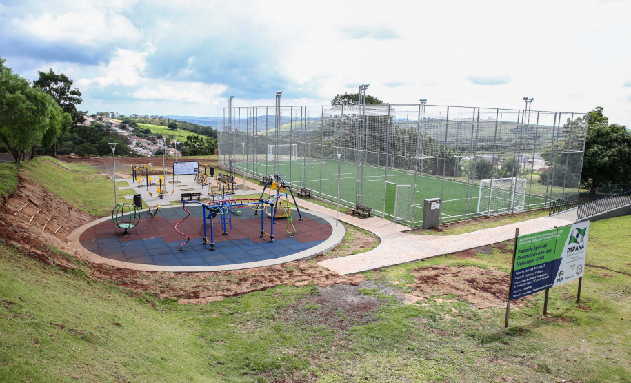 O Governador Carlos Massa Ratinho Júnior entrega  nesta quinta-feira (28),  o Meu Campinho em Jandaia do Sul.   Jandaia do Sul, 28/11/2019 -  Foto: Geraldo Bubniak/AEN
