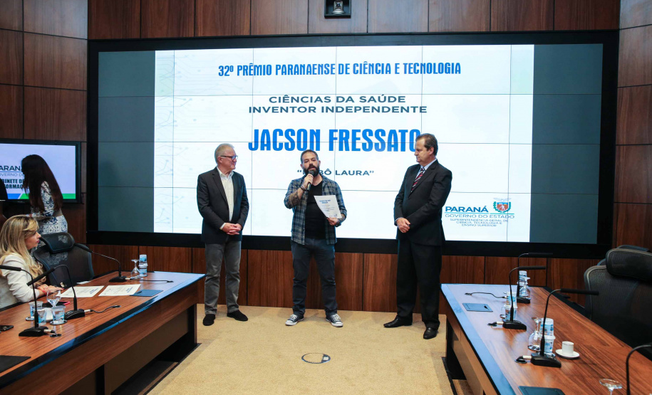 Entrega do 32º Prêmio Paranaense de Ciência e Tecnologia no Palácio Iguaçu. Curitiba, 04/12/2019 - Foto: Geraldo Bubniak/AEN