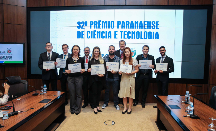 Entrega do 32º Prêmio Paranaense de Ciência e Tecnologia no Palácio Iguaçu. Curitiba, 04/12/2019 - Foto: Geraldo Bubniak/AEN