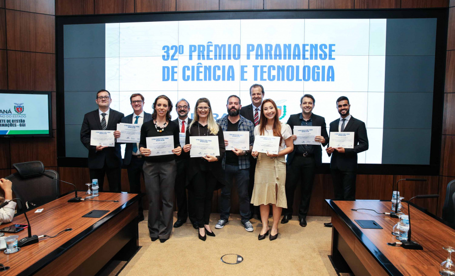 Entrega do 32º Prêmio Paranaense de Ciência e Tecnologia no Palácio Iguaçu. Curitiba, 04/12/2019 - Foto: Geraldo Bubniak/AEN