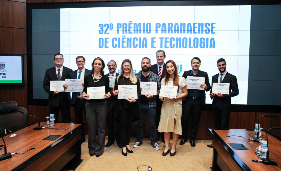 Entrega do 32º Prêmio Paranaense de Ciência e Tecnologia no Palácio Iguaçu. Curitiba, 04/12/2019 - Foto: Geraldo Bubniak/AEN