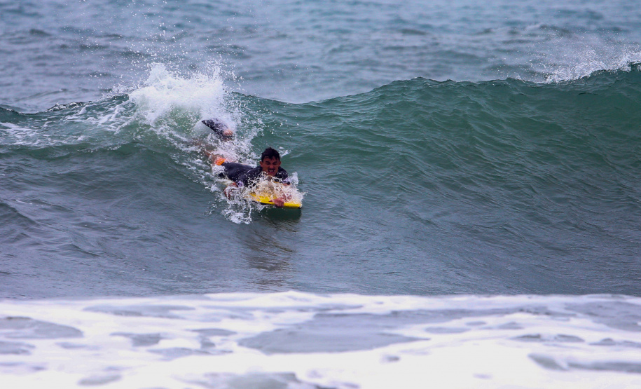 Jogos Aventura e Natureza. Bodyboardem Guaratubra. 10/08/2019 - Foto: Geraldo Bubniak/AEN