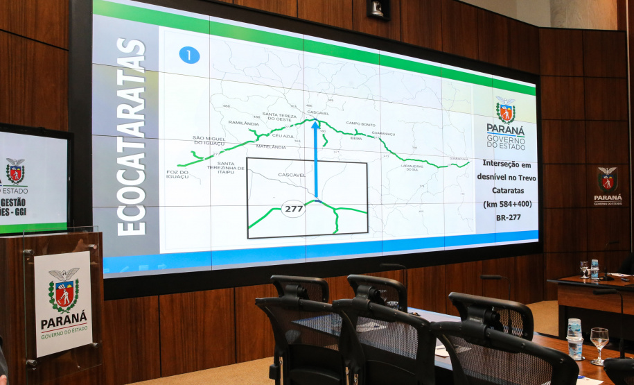 O governador Carlos Massa Ratinho Junior e o secretário de Infraestrutura e Logística, Sandro Alex, divulgam nesta segunda-feira (09), no Palácio Iguaçu, as obras aprovadas pelo Governo do Estado que serão realizadas com os recursos do acordo de leniência firmado pela empresa Ecorodovias, que controla as concessionárias Ecovia e Ecocataratas, e Ministério Público Federal (MPF). Curitiba, 09/12/2019 - Foto: Geraldo Bubniak/AEN