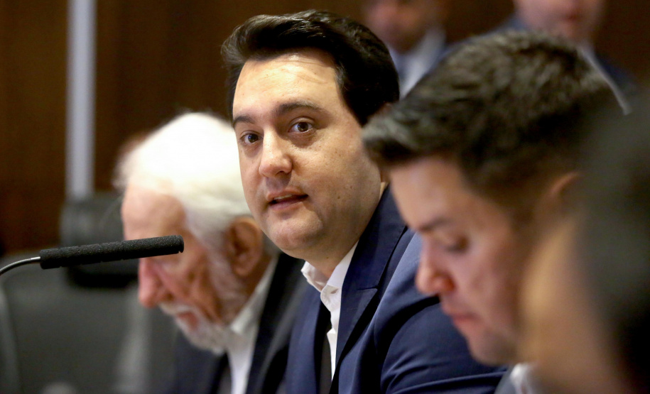 Governador Carlos Massa Ratinho Junior em reunião com os secretários. Curitiba,10/12/2019 Foto:Jaelson Lucas / AEN