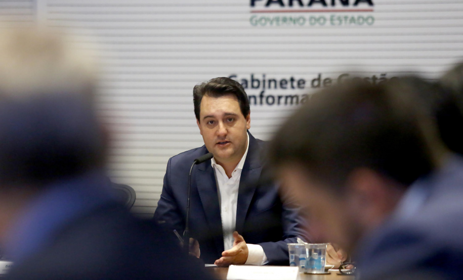 Governador Carlos Massa Ratinho Junior em reunião com os secretários. Curitiba,10/12/2019 Foto:Jaelson Lucas / AEN