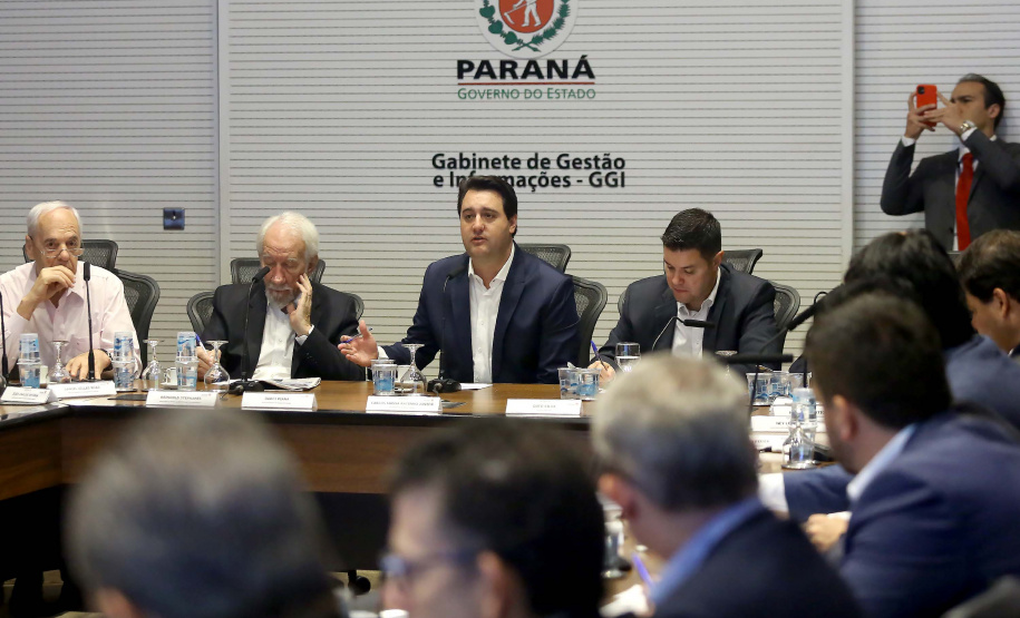 Governador Carlos Massa Ratinho Junior em reunião com os secretários. Curitiba,10/12/2019 Foto:Jaelson Lucas / AEN
