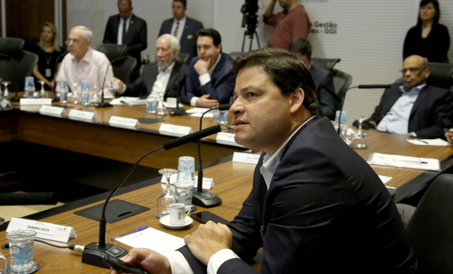 Governador Carlos Massa Ratinho Junior em reunião com os secretários. Curitiba,10/12/2019 Foto:Jaelson Lucas / AEN