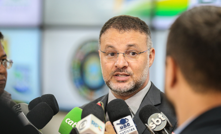 O Centro Integrado de Operações de Fronteira, em Foz do Iguaçu.  O CIOF reforçará as ações estratégicas estaduais de combate ao tráfico e ao crime organizado. A estrutura passa a integrar o Parque Tecnológico Itaipu, na Itaipu Binacional. Na foto, Wagner Mesquita, coordenador-geral de Combate ao Crime Organizado do Ministério da Justiça e Segurança Pública.Foz do Iguaçu, 16/12/2019 -  Foto: Geraldo Bubniak/AEN