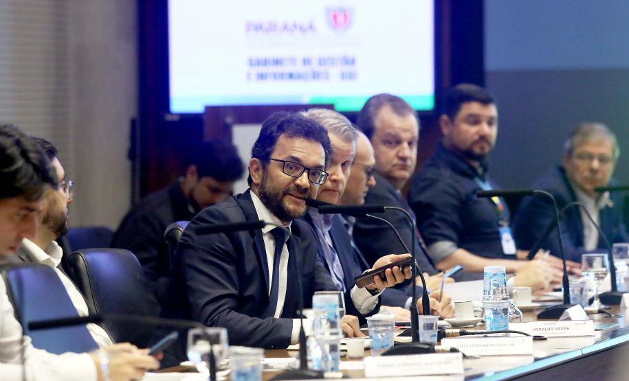 Governador Carlos Massa Ratinho Junior em reunião com os secretários. Curitiba,17/12/2019 Foto:Jaelson Lucas / AEN