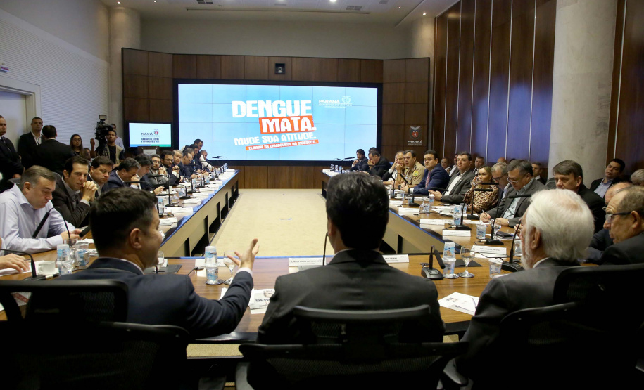 Governador Carlos Massa Ratinho Junior em reunião com os secretários. Curitiba,17/12/2019 Foto:Jaelson Lucas / AEN