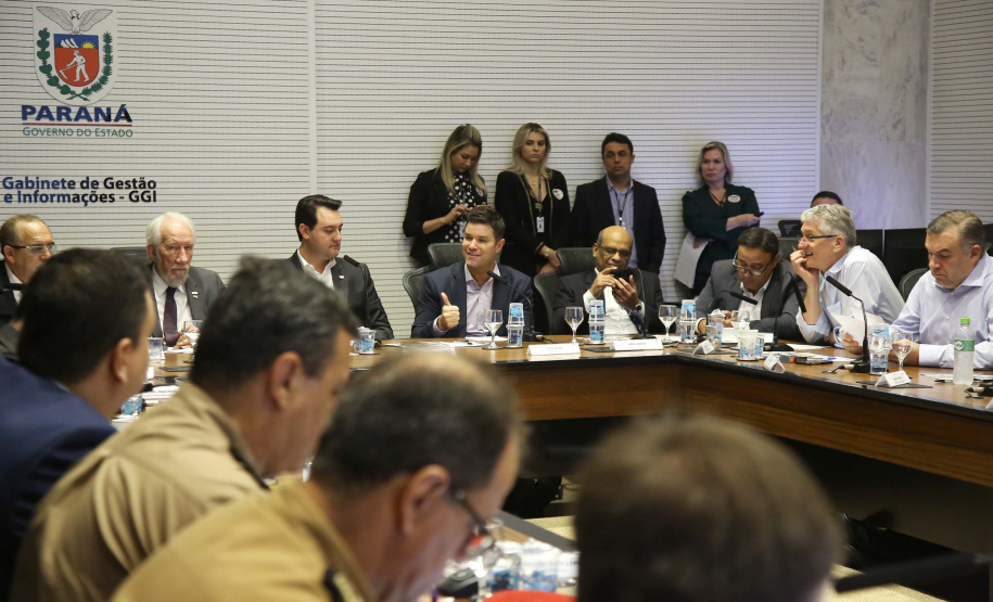 Governador Carlos Massa Ratinho Junior em reunião com os secretários. Curitiba,17/12/2019 Foto:Jaelson Lucas / AEN